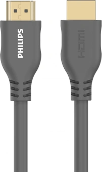 Кабель аудио-видео Philips 8K 60 Гц Ultra HD HDMI (m)/HDMI (m) 1.5м. позолоч.конт. серый (SWV7110C/56) - купить недорого с доставкой в интернет-магазине