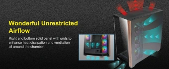 Корпус Azza Neptune черный без БП ATX 5x120mm 2x140mm 2xUSB2.0 1xUSB3.0 audio bott PSU - купить недорого с доставкой в интернет-магазине