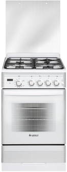 Плита Газовая Gefest ПГ 5300-03 0040 белый (стеклянная крышка) реш.чугун - купить недорого с доставкой в интернет-магазине
