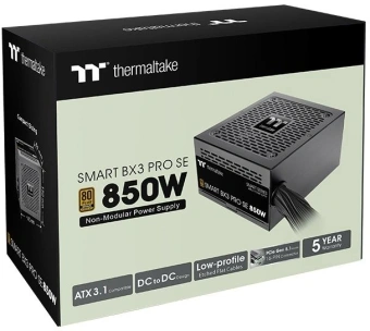 Блок питания Thermaltake ATX 850W Smart BX3 Pro SE Gen.5 80+ bronze (20+4pin) APFC 120mm fan 4xSATA RTL - купить недорого с доставкой в интернет-магазине