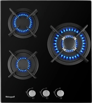 Газовая варочная поверхность Weissgauff HGG 451 BGh Nano черный - купить недорого с доставкой в интернет-магазине