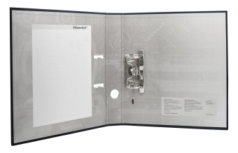 Папка-регистратор Silwerhof A4 75мм ПВХ/бумага черный без. окант. сборная смен.карм. на кор. - купить недорого с доставкой в интернет-магазине