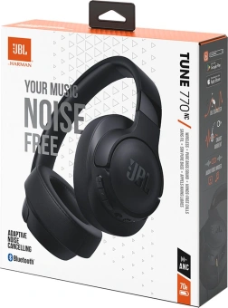 Гарнитура накладные JBL Tune 770NC 1.2м черный беспроводные bluetooth оголовье (JBLT770NCBLKCN) - купить недорого с доставкой в интернет-магазине