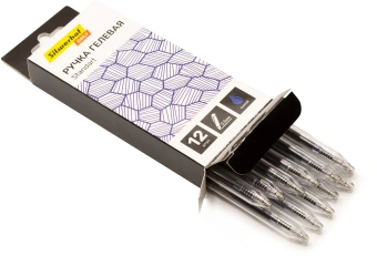 Набор ручек гелев. автоматическая Silwerhof Daily NG Standart d=0.5мм син. черн. кор.карт. (12шт) линия 0.3мм - купить недорого с доставкой в интернет-магазине