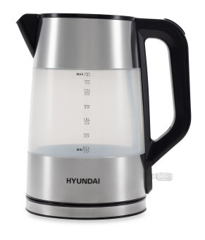 Чайник электрический Hyundai HYK-P4026 1.9л. 2200Вт черный (корпус: пластик) - купить недорого с доставкой в интернет-магазине