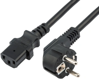 Шнур питания Rexant 11-1138 C13-Schuko проводник.:3x1.5мм2 1.5м 220В 10А черный - купить недорого с доставкой в интернет-магазине