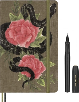 Набор Moleskine Limited Edition Year of the snake Roses блокнот/ручка/под.коробка руч.:перьевая - купить недорого с доставкой в интернет-магазине