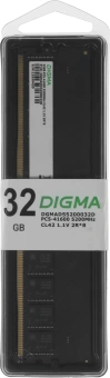 Память DDR5 32GB 5200MHz Digma DGMAD55200032D RTL PC5-41600 CL42 DIMM UDIMM 288-pin 1.1В dual rank Ret - купить недорого с доставкой в интернет-магазине