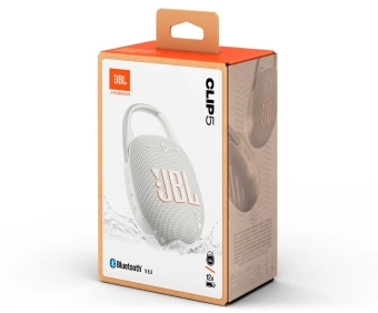 Колонка порт. JBL Clip 5 белый 7W Mono BT 1400mAh - купить недорого с доставкой в интернет-магазине