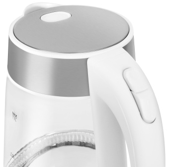 Чайник электрический Starwind SKG2011 1.7л. 2200Вт белый/серебристый корпус: стекло/металл/пластик - купить недорого с доставкой в интернет-магазине