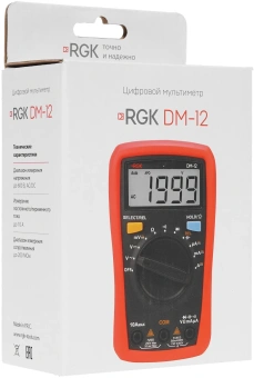Мультиметр RGK DM-12 цифровой красный/черный (776561) - купить недорого с доставкой в интернет-магазине