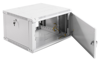 Шкаф коммутационный ЦМО ШРН-Эконом (ШРН-Э-6.650.1) настенный 6U 600x650мм пер.дв.металл 65кг серый 600мм 16.2кг 180град. 342мм IP20 металл - купить недорого с доставкой в интернет-магазине