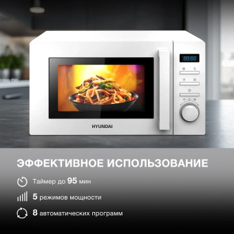 Микроволновая Печь Hyundai HYM-M2060 20л. 700Вт белый - купить недорого с доставкой в интернет-магазине