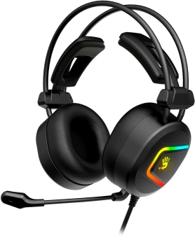 Наушники с микрофоном A4Tech Bloody MC750 черный 2.3м мониторные USB оголовье (MC750 BLACK) - купить недорого с доставкой в интернет-магазине