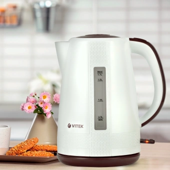 Чайник электрический Vitek VT-7055 1.7л. 2150Вт белый корпус: пластик - купить недорого с доставкой в интернет-магазине