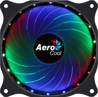 Вентилятор Aerocool Cosmo 12 RGB 120x120x25mm черный/белый 4-pin (Molex)24dB 160gr Ret (COSMO 12 FRGB MOLEX) - купить недорого с доставкой в интернет-магазине