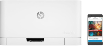Принтер лазерный HP Color LaserJet 150nw (4ZB95A) A4 WiFi белый - купить недорого с доставкой в интернет-магазине