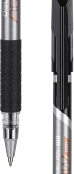 Ручка шариков. Deli Arrow EQ10-BK серый мет./черный d=0.7мм черн. черн. резин. манжета - купить недорого с доставкой в интернет-магазине