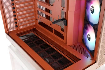 Корпус Thermaltake View 380 XL TG ARGB Gravel Sand коричневый без БП ATX 5x120mm 2x140mm 2xUSB3.0 audio bott PSU - купить недорого с доставкой в интернет-магазине