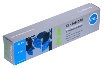 Картридж струйный Cactus CS-CN626AE №971XL голуб.пигм. (110мл) для HP DJ Pro X476dw/X576dw/X451dw с чипом - купить недорого с доставкой в интернет-магазине