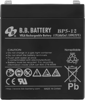 Батарея для ИБП BB BP 5-12 12В 5Ач - купить недорого с доставкой в интернет-магазине