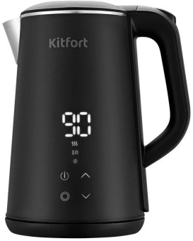 Чайник электрический Kitfort КТ-6188 1.6л. 1500Вт черный корпус: пластик - купить недорого с доставкой в интернет-магазине