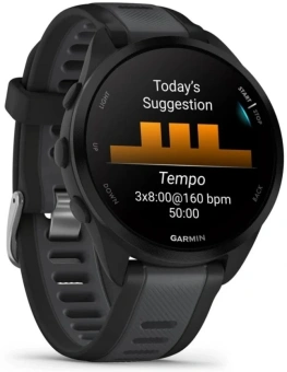 Смарт-часы Garmin Forerunner 165 30.4мм 1.2" AMOLED корп.черный рем.черный разм.брасл.:126-203мм (010-02863-20) - купить недорого с доставкой в интернет-магазине