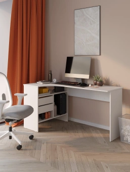 Стол для компьютера Сокол СПм-25 Л столешница ЛДСП белый 145x74x81см (00-00010611) - купить недорого с доставкой в интернет-магазине