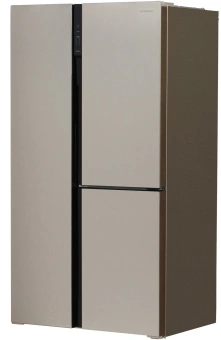 Холодильник Hyundai CS6073FV 3-хкамерн. шампань стекло инвертер - купить недорого с доставкой в интернет-магазине