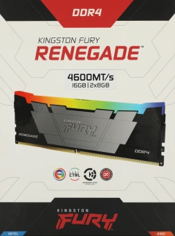Память DDR4 2x8GB 4600МГц Kingston KF446C19RB2AK2/16 Fury Renegade RGB RTL Gaming PC4-36800 CL19 DIMM 288-pin 1.5В kit single rank с радиатором Ret - купить недорого с доставкой в интернет-магазине