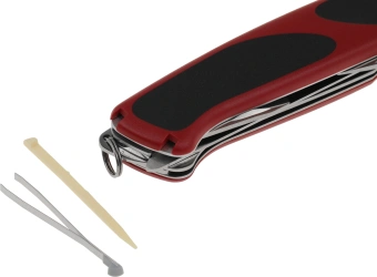 Нож перочинный Victorinox RangerGrip 79 (0.9563.MC) 130мм 12функц. красный/черный карт.коробка - купить недорого с доставкой в интернет-магазине
