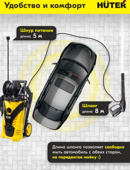 Минимойка Huter W-5-2600 PRO 2600Вт (70/8/33) - купить недорого с доставкой в интернет-магазине