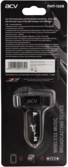 Автомобильный FM-модулятор ACV FMT-130B черный BT USB (40580) - купить недорого с доставкой в интернет-магазине