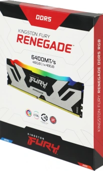 Память DDR5 48GB 6400MHz Kingston KF564C32RSA-48 Fury Renegade XMP RGB RTL Gaming PC5-51200 CL32 DIMM 288-pin 1.4В dual rank с радиатором Ret - купить недорого с доставкой в интернет-магазине
