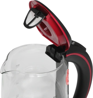 Чайник электрический Vitek VT-7009 1.7л. 2200Вт прозрачный корпус: стекло - купить недорого с доставкой в интернет-магазине