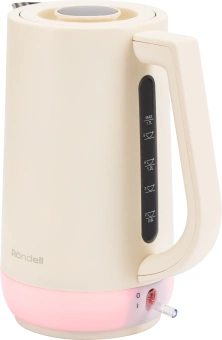 Чайник электрический Rondell RDE-WK808 1.7л. 2200Вт кремовый/белый корпус: металл - купить недорого с доставкой в интернет-магазине