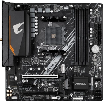 Материнская плата Gigabyte B550M AORUS ELITE AX Soc-AM4 AMD B550 4xDDR4 mATX AC`97 8ch(7.1) GbLAN RAID+DVI+HDMI - купить недорого с доставкой в интернет-магазине