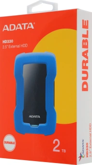 Жесткий диск A-Data USB3.0 2TB AHD330-2TU31-CBL HD330 DashDrive Durable 2.5" синий - купить недорого с доставкой в интернет-магазине
