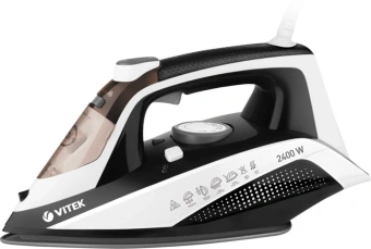Утюг Vitek Starlight VT-8339 2400Вт белый/серый - купить недорого с доставкой в интернет-магазине