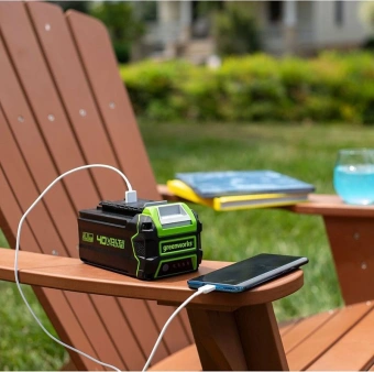 Батарея аккумуляторная Greenworks G40USB4 40В 4Ач Li-Ion (2939507) - купить недорого с доставкой в интернет-магазине
