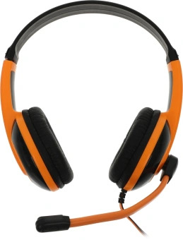 Наушники с микрофоном Defender Warhead G-120 оранжевый/черный 2м накладные оголовье (64099) - купить недорого с доставкой в интернет-магазине
