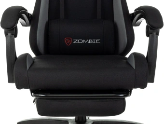 Кресло игровое Zombie Shadow черный/серый с подголов. крестов. пластик подст.для ног пластик черный - купить недорого с доставкой в интернет-магазине