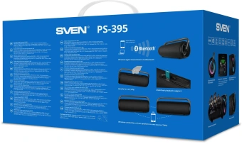 Колонка порт. Sven PS-395 черный/черный 80W 2.0 BT/3.5Jack 4800mAh (SV-022815) - купить недорого с доставкой в интернет-магазине