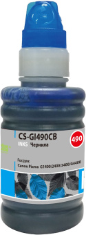 Чернила Cactus CS-GI490CB GI-490 голубой 100мл для Canon Pixma G1400/G2400/G3400 - купить недорого с доставкой в интернет-магазине