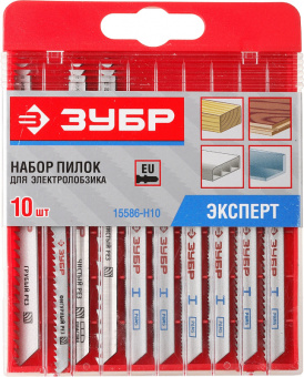Набор пилок универсальные Зубр 15586-H10 10пред. (лобзики) - купить недорого с доставкой в интернет-магазине