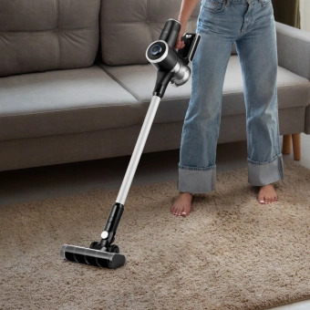 Пылесос ручной Kitfort КТ-5123 350Вт черный/серебристый - купить недорого с доставкой в интернет-магазине