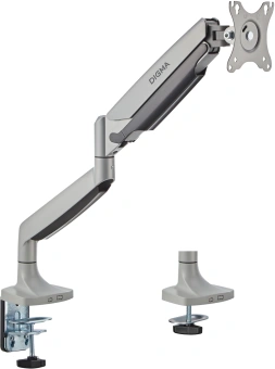 Кронштейн для мониторов ЖК Digma D-MM301 серый 17"-45" макс.15кг крепление к столешнице поворот и наклон - купить недорого с доставкой в интернет-магазине