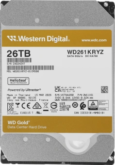 Жесткий диск WD SATA-III 26TB WD261KRYZ Server Gold 512E (7200rpm) 512Mb 3.5" - купить недорого с доставкой в интернет-магазине