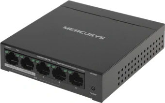 Коммутатор Mercusys MS105GP (L2) 5x1Гбит/с 4PoE+ 65W неуправляемый - купить недорого с доставкой в интернет-магазине