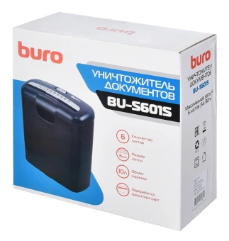 Шредер Buro Home BU-S601S (секр.Р-1) ленты 6лист. 10лтр. пл.карты - купить недорого с доставкой в интернет-магазине